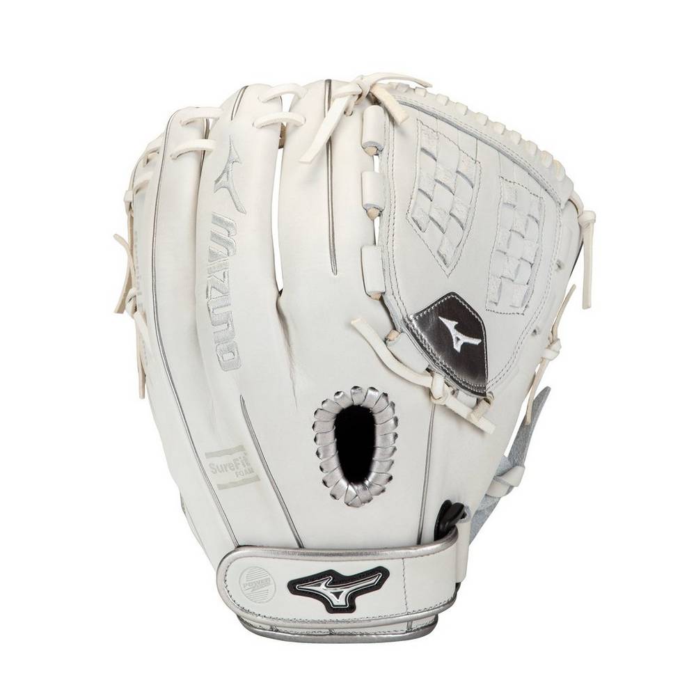 Guantes Mizuno MVP Prime SE Fastpitch 12" Mujer Blancas/Plateadas Baratas CRQK-52936